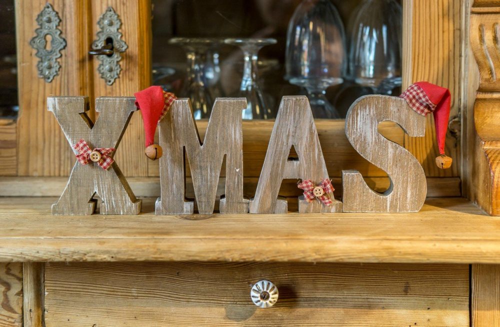 decorate countertop for christmas