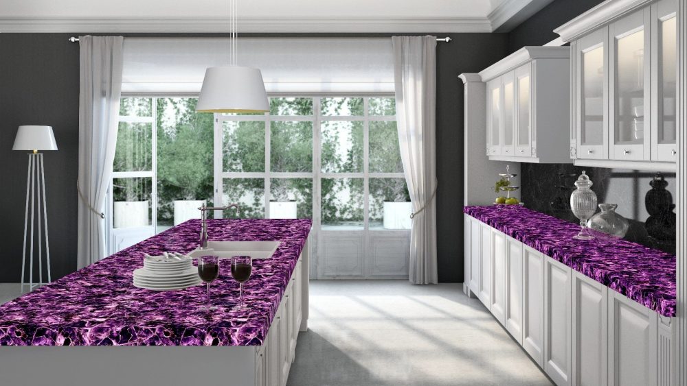 Amethyst Backlit Countertop