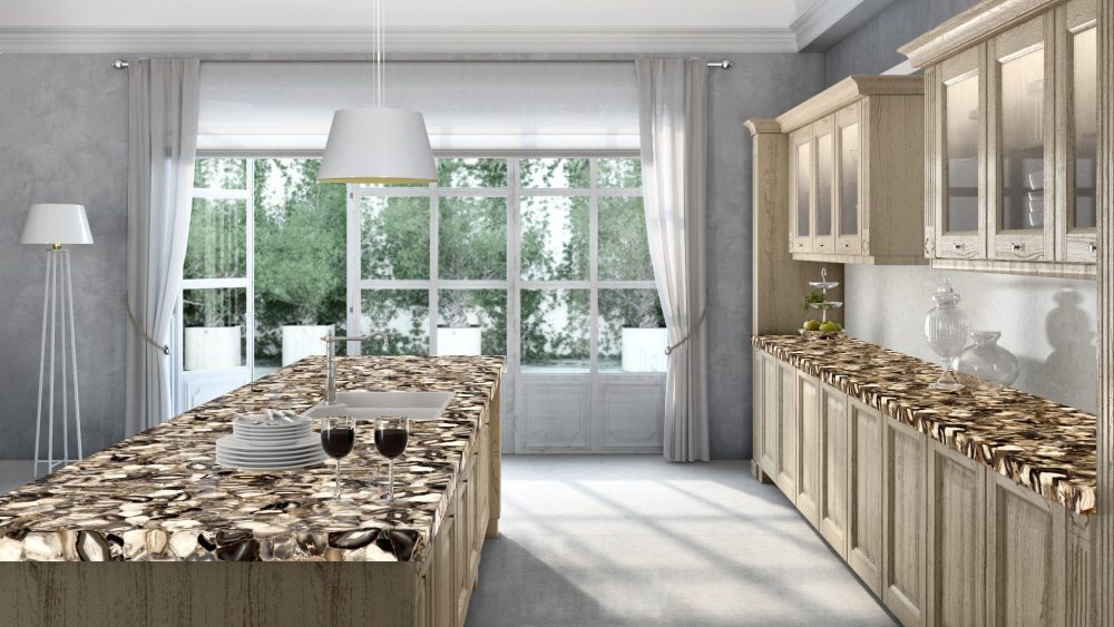 3 Countertop Stones That Are Totally You: Loud and Bold! grey agate countertop