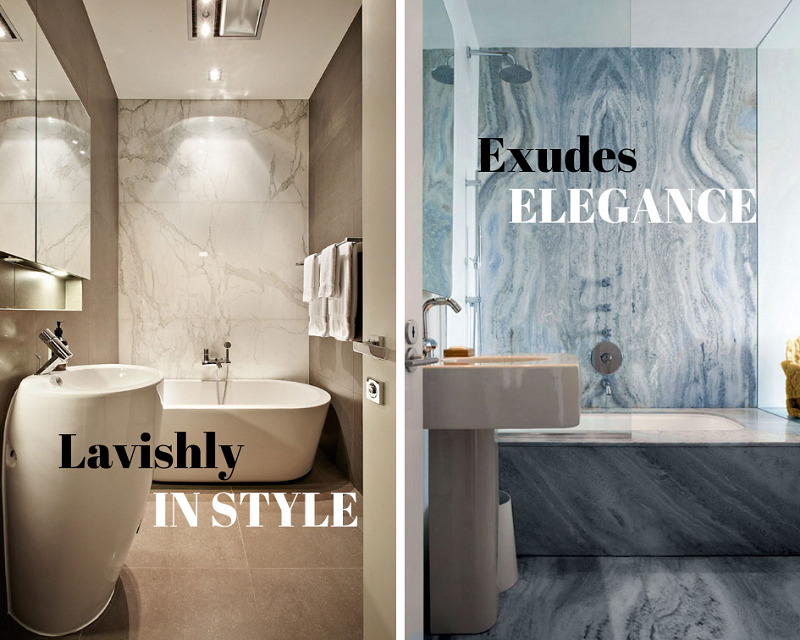 Marble Feature Walls in Bathroom